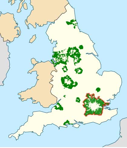Metropolitan Green Belt Areas England