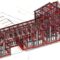 Isometric Steel Frame View integrated with Architectural BIM Model