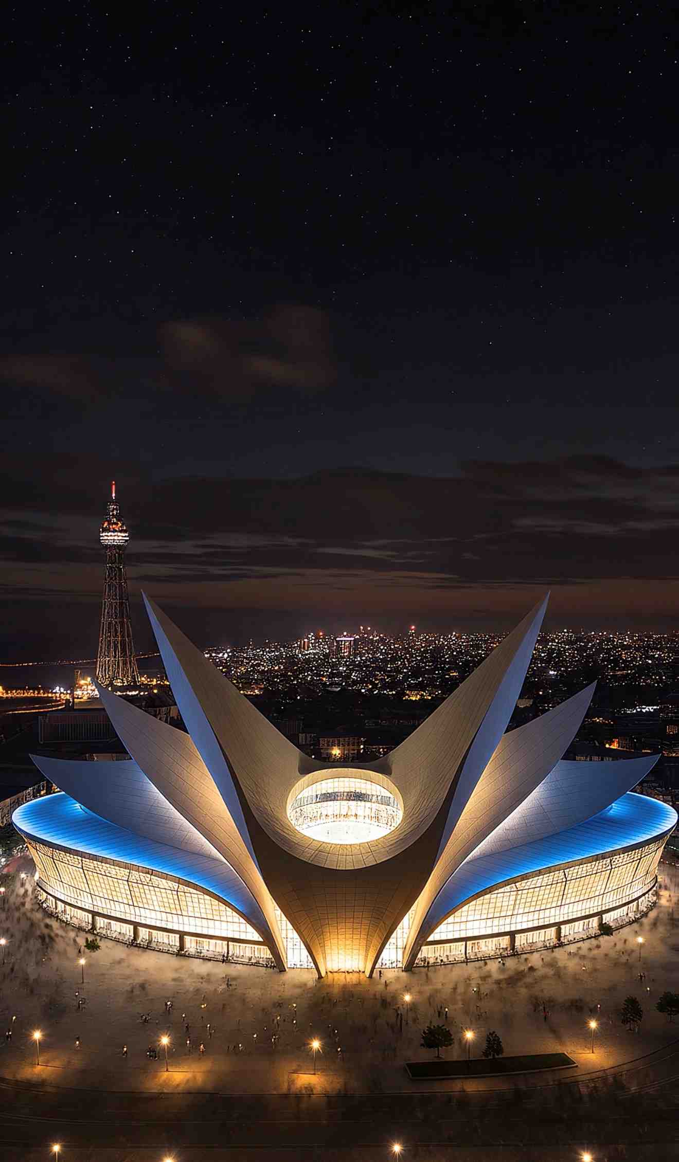 Blackpool skyline with proposed arena development